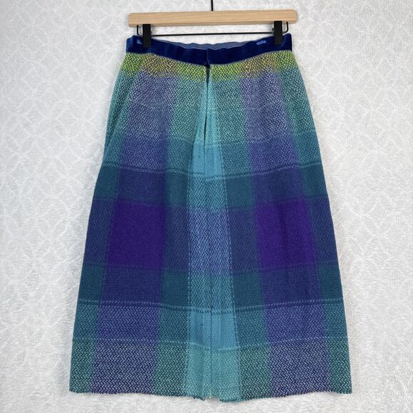 Vtg 60s Countess Ebba Von Eckermann Skirt Womens EU10 Hand Woven Wool Rare Retro - Picture 6 of 12